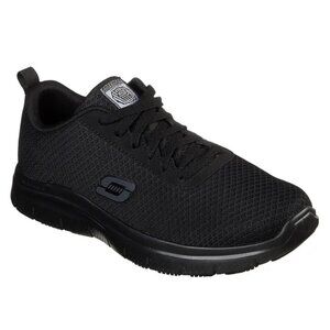 Skechers Work Flex Advantage Slip Resistant Men's WIDE 11.5 Black Shoes NIB